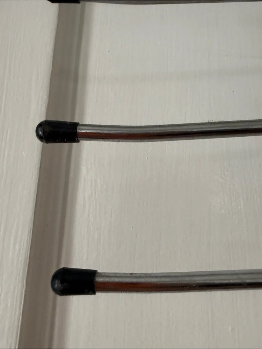 Multi-Tier Metal Pants Hanger with Brown Grip Bars - Home Storage & Organization